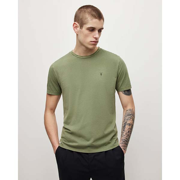 Allsaints Australia Mens Ossage Crew T-Shirt Green AU74-231